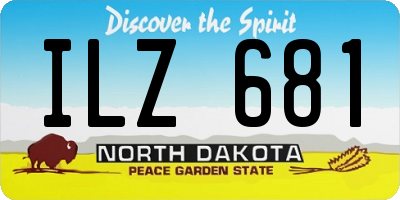 ND license plate ILZ681