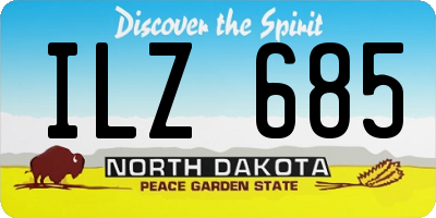 ND license plate ILZ685