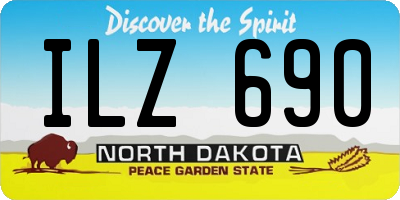 ND license plate ILZ690