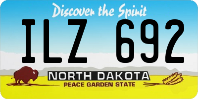 ND license plate ILZ692