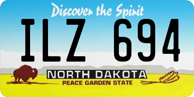 ND license plate ILZ694