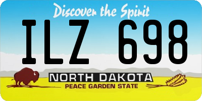 ND license plate ILZ698