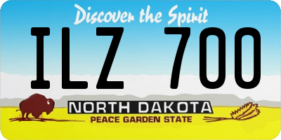 ND license plate ILZ700
