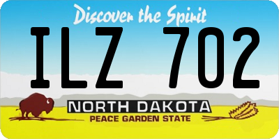 ND license plate ILZ702