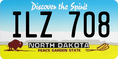 ND license plate ILZ708