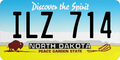 ND license plate ILZ714