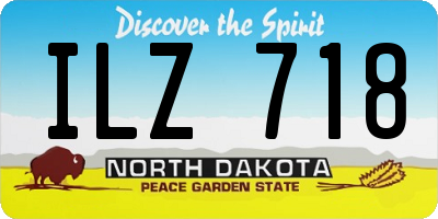 ND license plate ILZ718