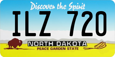 ND license plate ILZ720