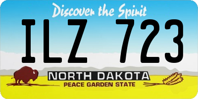 ND license plate ILZ723