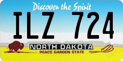 ND license plate ILZ724