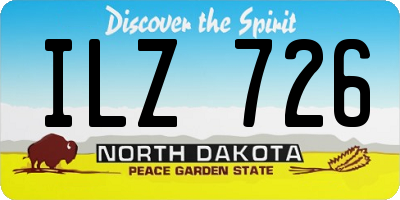 ND license plate ILZ726