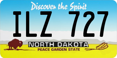 ND license plate ILZ727