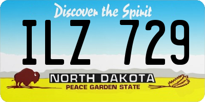 ND license plate ILZ729