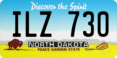 ND license plate ILZ730