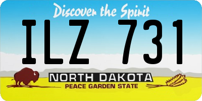 ND license plate ILZ731