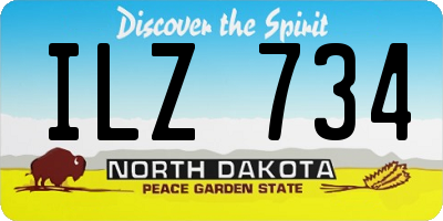 ND license plate ILZ734