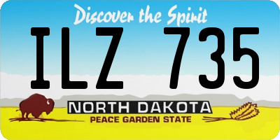 ND license plate ILZ735