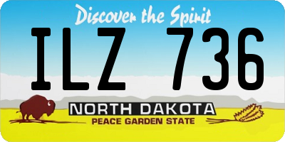 ND license plate ILZ736