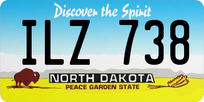 ND license plate ILZ738