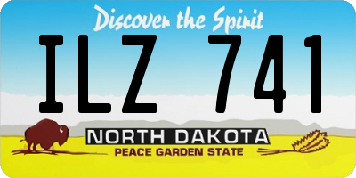 ND license plate ILZ741