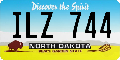 ND license plate ILZ744