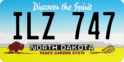 ND license plate ILZ747