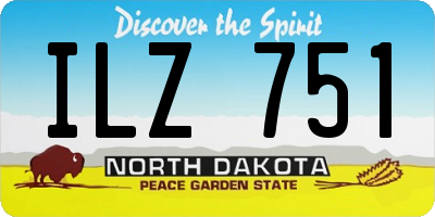 ND license plate ILZ751