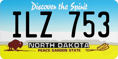 ND license plate ILZ753