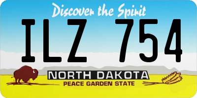 ND license plate ILZ754