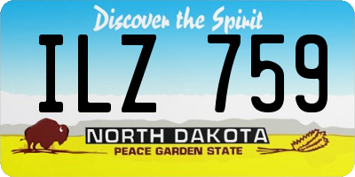 ND license plate ILZ759