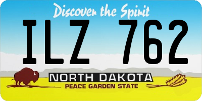 ND license plate ILZ762