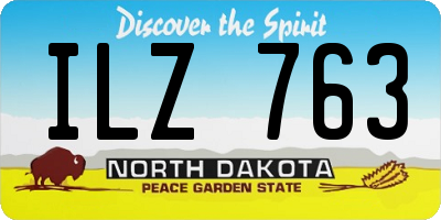 ND license plate ILZ763