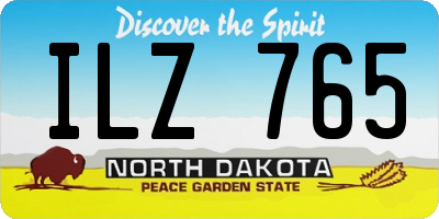 ND license plate ILZ765