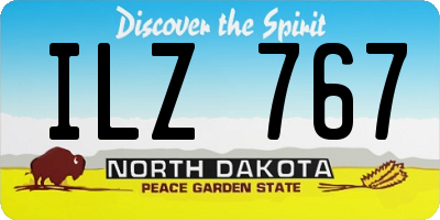 ND license plate ILZ767