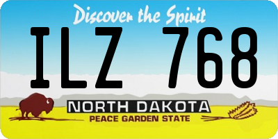 ND license plate ILZ768