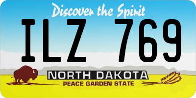 ND license plate ILZ769
