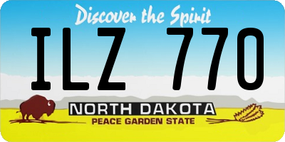ND license plate ILZ770