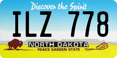 ND license plate ILZ778