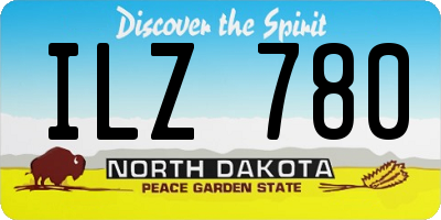 ND license plate ILZ780