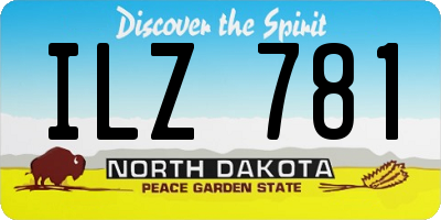 ND license plate ILZ781