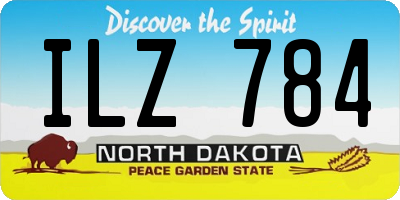 ND license plate ILZ784