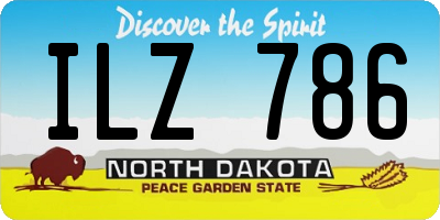 ND license plate ILZ786