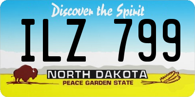 ND license plate ILZ799
