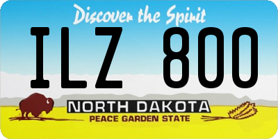 ND license plate ILZ800