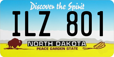 ND license plate ILZ801