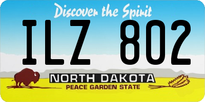 ND license plate ILZ802