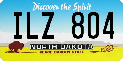 ND license plate ILZ804