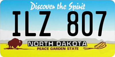 ND license plate ILZ807