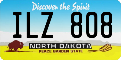 ND license plate ILZ808