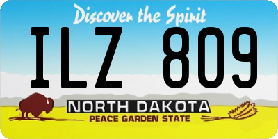 ND license plate ILZ809